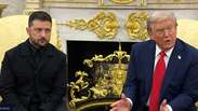 Ao lado de Zelensky, Trump diz que ‘cessar-fogo’ não é necessário em guerra na Ucrânia