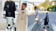The influencer viralizes when taking $ 230,000 humanoid robots to walk on the street
