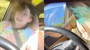 The driver gets excited for Britney Spears' music and car hoods in the United States