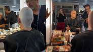 Look how the characterization of Humberto Carrão was to be bald in 