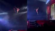 The artist falls during a presentation of the circus in Rio de Janeiro; The video shows the moment