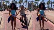 Ciclista passa a mão no corpo de modelo em sessão de fotos e jovem denuncia: ‘Violada’