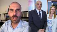 Eduardo Bolsonaro comemora sanção contra esposa de Moraes: ‘Único remédio é a anistia’