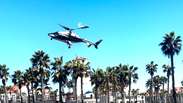 Helicopter crashes on famous California beach, leaves injured
