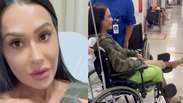 Gracyanne Barbosa goes to hospital for tests after feeling pain in the area affected by a robbery in RJ