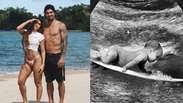 Gabriel Medina anuncia que ser&aacute; pai pela 1&ordf; vez ao compartilhar ultrassom com beb&ecirc; 'surfando'