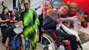 Garoto com paralisia cerebral realiza sonho de conhecer Lewis Hamilton
