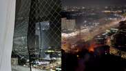 Morador registra janela de apartamento quebrar após explosão na Zona Leste de São Paulo