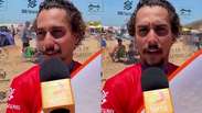 Mateus Sena celebra nota na abertura de evento da WSL em Guarapari: 'Em casa'