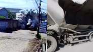 Vídeo mostra o momento em que caminhão betoneira explode em Fortaleza (CE)