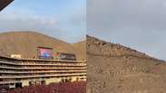 Torcedores sobem montanha para ver final da Libertadores em Lima