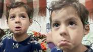 Menino de 3 anos fica emocionado após ouvir pela primeira vez