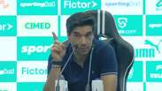 Abel volta a contestar títulos contra o Flamengo e diz: ‘Palmeiras não tem asteriscos’