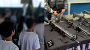 Evento tem exposição de fuzis em escola cívico-militar do Paraná
