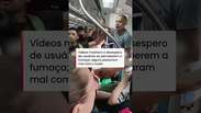 Passageiros entram em p&acirc;nico ap&oacute;s fuma&ccedil;a pr&oacute;xima a trem em S&atilde;o Paulo #shorts
