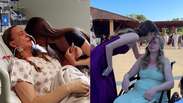 M&atilde;e internada h&aacute; 30 dias em UTI &eacute; levada para assistir formatura da filha