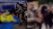 V&iacute;deo mostra PM agredindo mulher durante confus&atilde;o em evento no interior da Bahia
