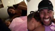 Mavie se assusta e chora ap&oacute;s brincadeira de Neymar com Bruna Biancardi: &lsquo;Bruxa&rsquo;; veja momento