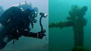 Mergulhadores identificam navio naufragado durante 2&ordf; Guerra Mundial no litoral paulista
