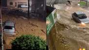 Deslizamentos e bairros ilhados: v&iacute;deos mostram situa&ccedil;&atilde;o em Juiz de Fora (MG) ap&oacute;s chuvas torrenciais