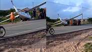 V&iacute;deo mostra avi&atilde;o ap&oacute;s pouso for&ccedil;ado no Maranh&atilde;o