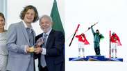 Atleta que conquistou 1&ordm; medalha de ouro do Brasil nos Jogos de Inverno se encontra com Lula
