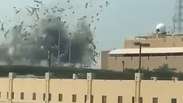 Guerra no Oriente M&eacute;dio: v&iacute;deo mostra m&iacute;ssil iraniano atingindo base dos EUA no Bahrein