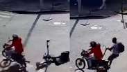 Jovem de patinete avan&ccedil;a sinal vermelho e &eacute; atingido por motocicleta em Belo Horizonte
