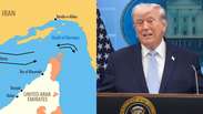 Donald Trump acusa o Ir&atilde; de n&atilde;o respeitar acordo ap&oacute;s pa&iacute;s limitar passagem no Estreito de Ormuz