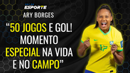 Ary Borges celebra 50 jogos pela Sele&ccedil;&atilde;o e destaca fase M&atilde;e / Artilheira