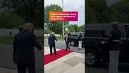 Lula &eacute; recepcionado por Trump com tapete vermelho na Casa Branca #shorts
