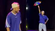 Neymar fecha circo para a fam&iacute;lia e dan&ccedil;a no palco durante apresenta&ccedil;&atilde;o