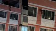 Menino de 2 anos cai do quarto andar de pr&eacute;dio na Col&ocirc;mbia, mas &eacute; salvo por vizinhos com rede improvisada