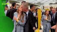 Ancelotti troca beijo com esposa antes da convoca&ccedil;&atilde;o da Sele&ccedil;&atilde;o Brasileira