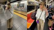 Ana Maria Braga anda de metr&ocirc; em NY ap&oacute;s achar carro de aplicativo 'caro demais'