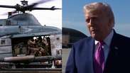Trump acusa Ir&atilde; de derrubar helic&oacute;ptero em Ormuz e diz que &lsquo;EUA devem responder a este ataque&rsquo;