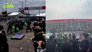 Pol&iacute;cia e manifestantes entram em confronto no M&eacute;xico em meio ao primeiro jogo da Copa do Mundo
