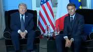 Ao lado de Macron, Trump diz que ajuda da Fran&ccedil;a para liberar Estreito de Ormuz 'n&atilde;o &eacute; m&aacute; ideia'