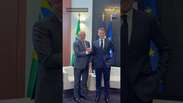 Lula se re&uacute;ne com Macron e outros l&iacute;deres antes de encontro do G7 #shorts