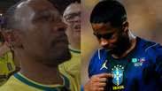 Pai de Endrick n&atilde;o segura emo&ccedil;&atilde;o e chora ao ver atacante estrear pelo Brasil na Copa do Mundo