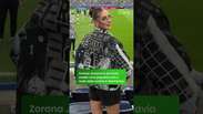 Sorte no jogo e no amor? Esposa de goleiro de Cura&ccedil;ao usa roupas com rosto do amado na Copa #shorts