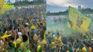 Torcida brasileira faz a festa em Miami e canta novo hit: 'Copa do Mundo &eacute; guerra'