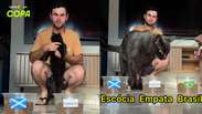 Gato &lsquo;vidente&rsquo; prev&ecirc; vit&oacute;ria do Brasil contra Esc&oacute;cia e tenta terceiro acerto seguido