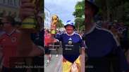 Miami Beach ficou azul! 'Invas&atilde;o escocesa' tem at&eacute; gaita de fole antes de jogo com o Brasil #shorts