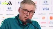 Ancelotti diz que Neymar pode jogar 90 minutos e que jogo contra a Esc&oacute;cia ser&aacute; mais dif&iacute;cil do que com o Haiti