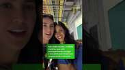 Camila Cabello surge na torcida brasileira durante jogo Brasil e Esc&oacute;cia #shorts
