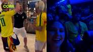 Atriz escocesa da Marvel viaja em &ocirc;nibus de brasileiros por engano ap&oacute;s derrota na Copa