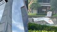Avi&atilde;o de pequeno porte se choca contra arranha-c&eacute;u mais alto de Pequim, na China