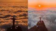 Fot&oacute;grafo registra Cristo Redentor sobre &lsquo;tapete de nuvens&rsquo; no Rio de Janeiro