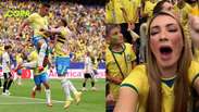 Mulher de Casemiro fica quase sem voz ao celebrar muito o gol do marido contra o Jap&atilde;o